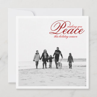 Cartes Pour Fêtes Annuelles Salutation photo de vacances pour la paix moderne
