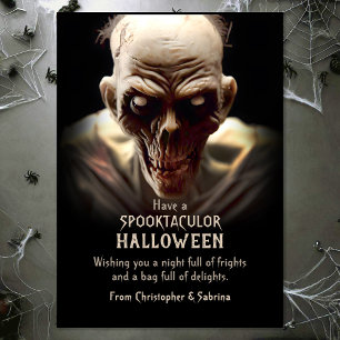 Cartes Pour Fêtes Annuelles Salutation Zombie éffrayante Halloween