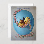 Cartes Pour Fêtes Annuelles Salutations 1909 de Pâques (Devant / Derrière)