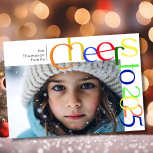 Cartes Pour Fêtes Annuelles Salutations à 2025 année photo ludique