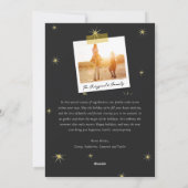 Cartes Pour Fêtes Annuelles Salutations À La Nouvelle Année Script Gold Starbu (Dos)