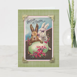 Cartes Pour Fêtes Annuelles Salutations à la reproduction Vintage de Pâques