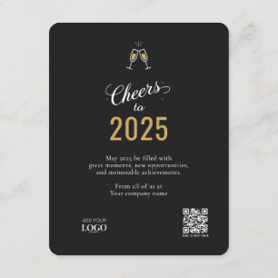 Cartes Pour Fêtes Annuelles Salutations au logo d'entreprise 2025 Calendrier d