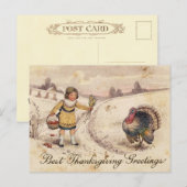Cartes Pour Fêtes Annuelles Salutations bons thanksgivings (Devant / Derrière)
