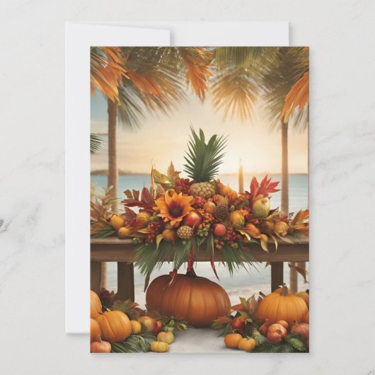 Cartes Pour Fêtes Annuelles Salutations d'automne - Style tropical (Devant)