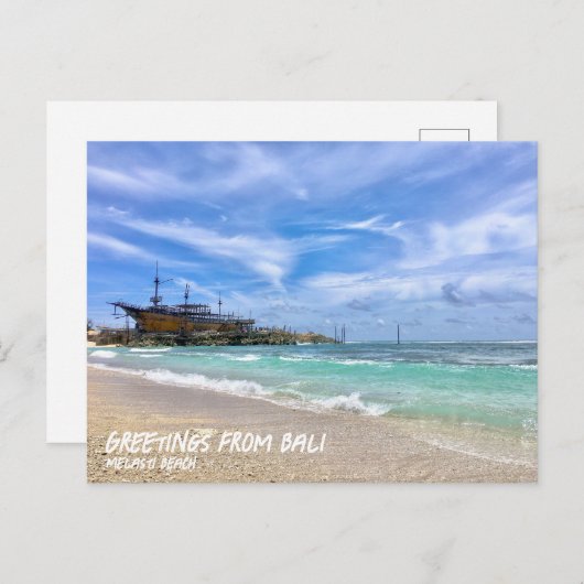 Cartes Pour Fêtes Annuelles Salutations de Bali Postcard (Devant / Derrière)