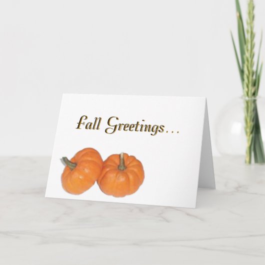 Cartes Pour Fêtes Annuelles Salutations de chute… (Devant)