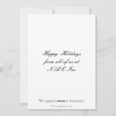 Cartes Pour Fêtes Annuelles salutations de jours fériés rouges (Dos)