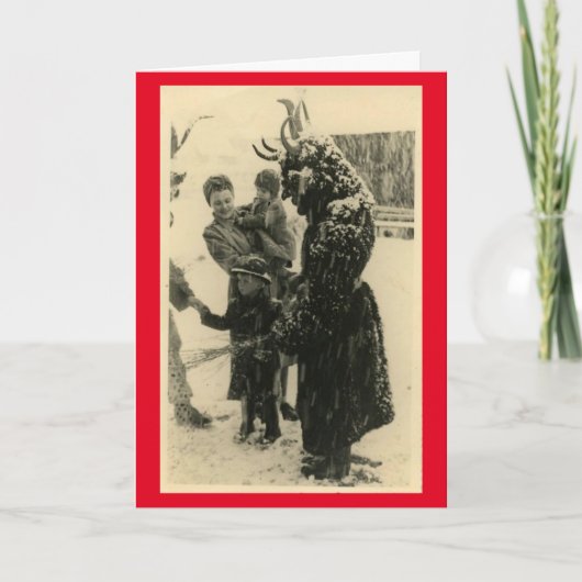 Cartes Pour Fêtes Annuelles Salutations de Krampus ! (Devant)