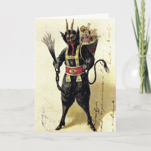 Cartes Pour Fêtes Annuelles Salutations de Krampus ! (Devant)