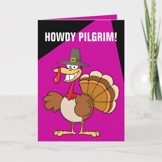 Cartes Pour Fêtes Annuelles Salutations de la journée d'action de grâces Turqu (Devant)