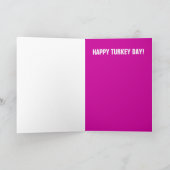 Cartes Pour Fêtes Annuelles Salutations de la journée d'action de grâces Turqu (Intérieur)