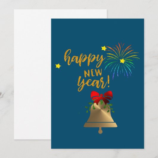 Cartes Pour Fêtes Annuelles Salutations de la nouvelle année (Devant / Derrière)