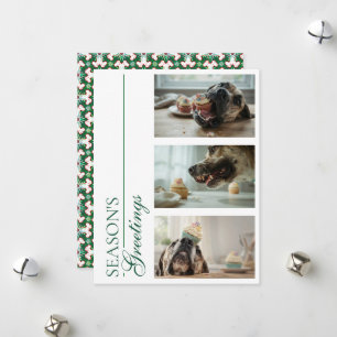 Cartes Pour Fêtes Annuelles Salutations de la saison de Noël Grand Danois Vert