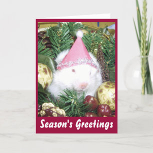 Cartes Pour Fêtes Annuelles Salutations de la saison du hamster