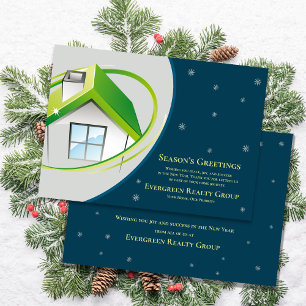 Cartes Pour Fêtes Annuelles Salutations de la saison Real Estate Realtor