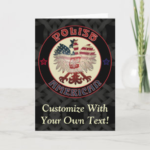 Cartes Pour Fêtes Annuelles Salutations de l'aigle américain polonais