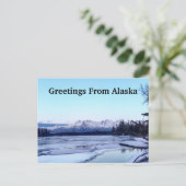 Cartes Pour Fêtes Annuelles Salutations de l'Alaska (Debout devant)