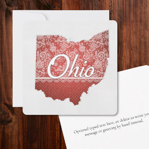 Cartes Pour Fêtes Annuelles Salutations de l'Ohio Stitted Look Noël