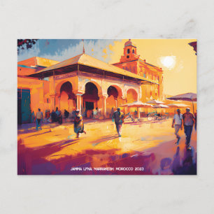 Cartes Pour Fêtes Annuelles Salutations de Marrakech Médina Maroc