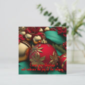 Cartes Pour Fêtes Annuelles Salutations de Noël (Debout devant)