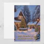 Cartes Pour Fêtes Annuelles Salutations de Noël (Devant / Derrière)