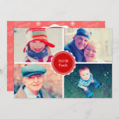 Cartes Pour Fêtes Annuelles Salutations de Noël (Devant / Derrière)