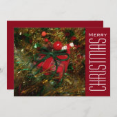 Cartes Pour Fêtes Annuelles Salutations de Noël (Devant / Derrière)