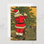 Cartes Pour Fêtes Annuelles Salutations de Noël (Devant / Derrière)