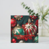 Cartes Pour Fêtes Annuelles Salutations de Noël (Debout devant)