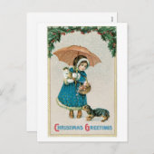 Cartes Pour Fêtes Annuelles Salutations de Noël (Devant / Derrière)