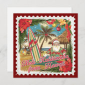Cartes Pour Fêtes Annuelles Salutations de Noël de Hawaii Holiday Card (Devant / Derrière)