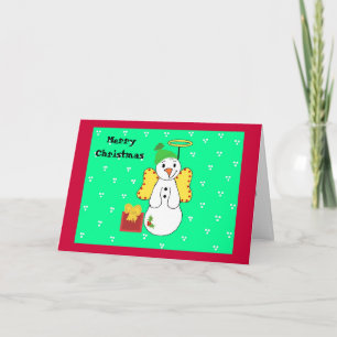 Cartes Pour Fêtes Annuelles Salutations de Noël de l'ange de neige
