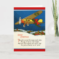 Salutations de Noël de l'avion vintage