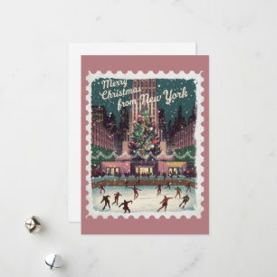 Cartes Pour Fêtes Annuelles Salutations de Noël de New York