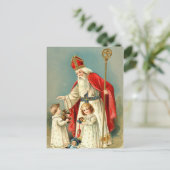 Cartes Pour Fêtes Annuelles Salutations de Noël de Saint Nicolas (Debout devant)