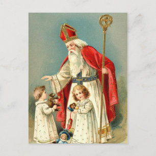 Cartes Pour Fêtes Annuelles Salutations de Noël de Saint Nicolas