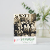 Cartes Pour Fêtes Annuelles Salutations de Noël des femmes de l'Ouest (Debout devant)