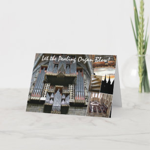 Cartes Pour Fêtes Annuelles Salutations de Noël d'organe de cathédrale de