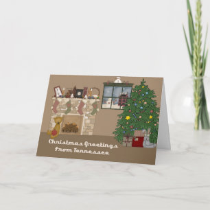 Cartes Pour Fêtes Annuelles Salutations de Noël du Tennessee