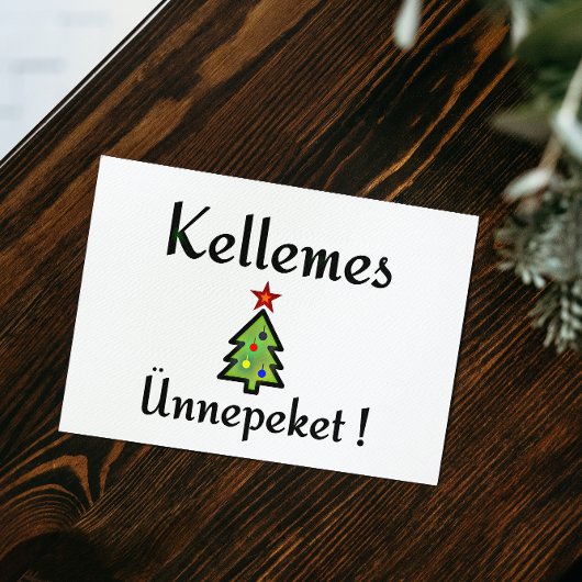 Cartes Pour Fêtes Annuelles Salutations de Noël en hongrois