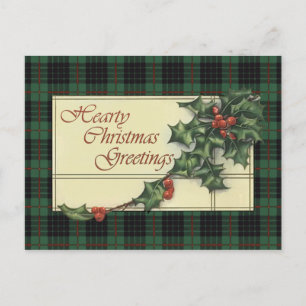 Cartes Pour Fêtes Annuelles Salutations de Noël, Gunn Tartan
