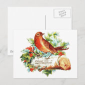 Cartes Pour Fêtes Annuelles Salutations de Noël joyeuses (Devant / Derrière)