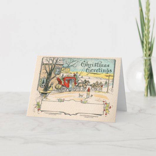 Cartes Pour Fêtes Annuelles Salutations de Noël victoriennes (Devant)