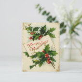 Cartes Pour Fêtes Annuelles Salutations de Noël vintages (Debout devant)