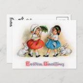 Cartes Pour Fêtes Annuelles Salutations de Pâques (Devant / Derrière)