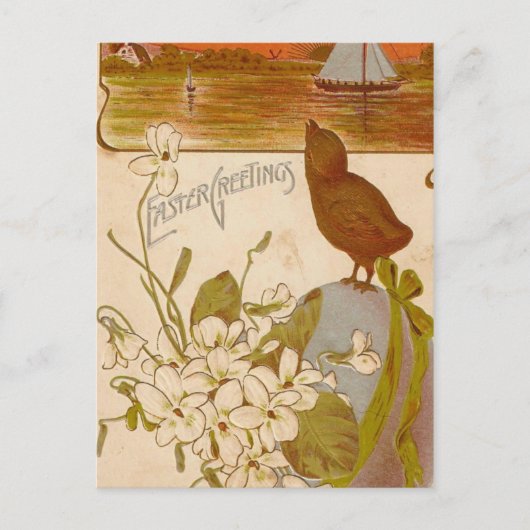 Cartes Pour Fêtes Annuelles Salutations de Pâques (Devant)