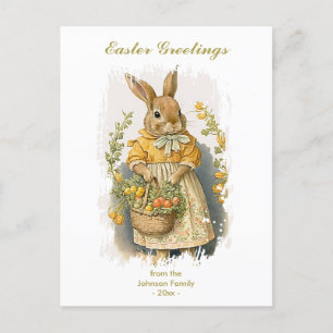 Cartes Pour Fêtes Annuelles Salutations de Pâques personnalisées Cute lapin Vi