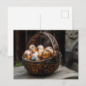 Cartes Pour Fêtes Annuelles Salutations de Pâques Steampunk (Devant / Derrière)