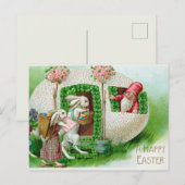 Cartes Pour Fêtes Annuelles Salutations de Pâques vintages (Devant / Derrière)